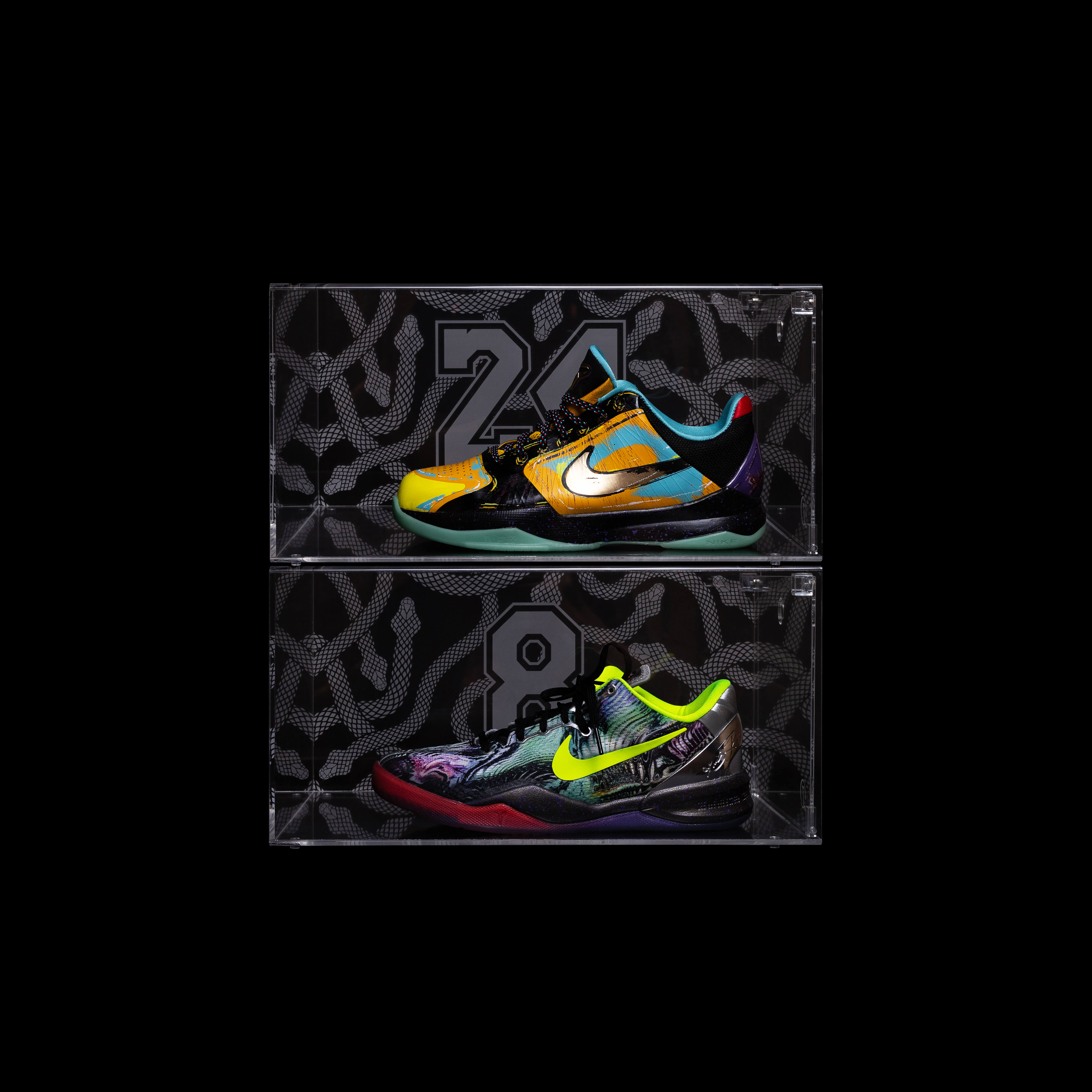 Looksee Designs - Kobe Bryant - Mamba Day 2023 - Premium Acrylic Display Cases - Shoe Organizer - Modern Decor