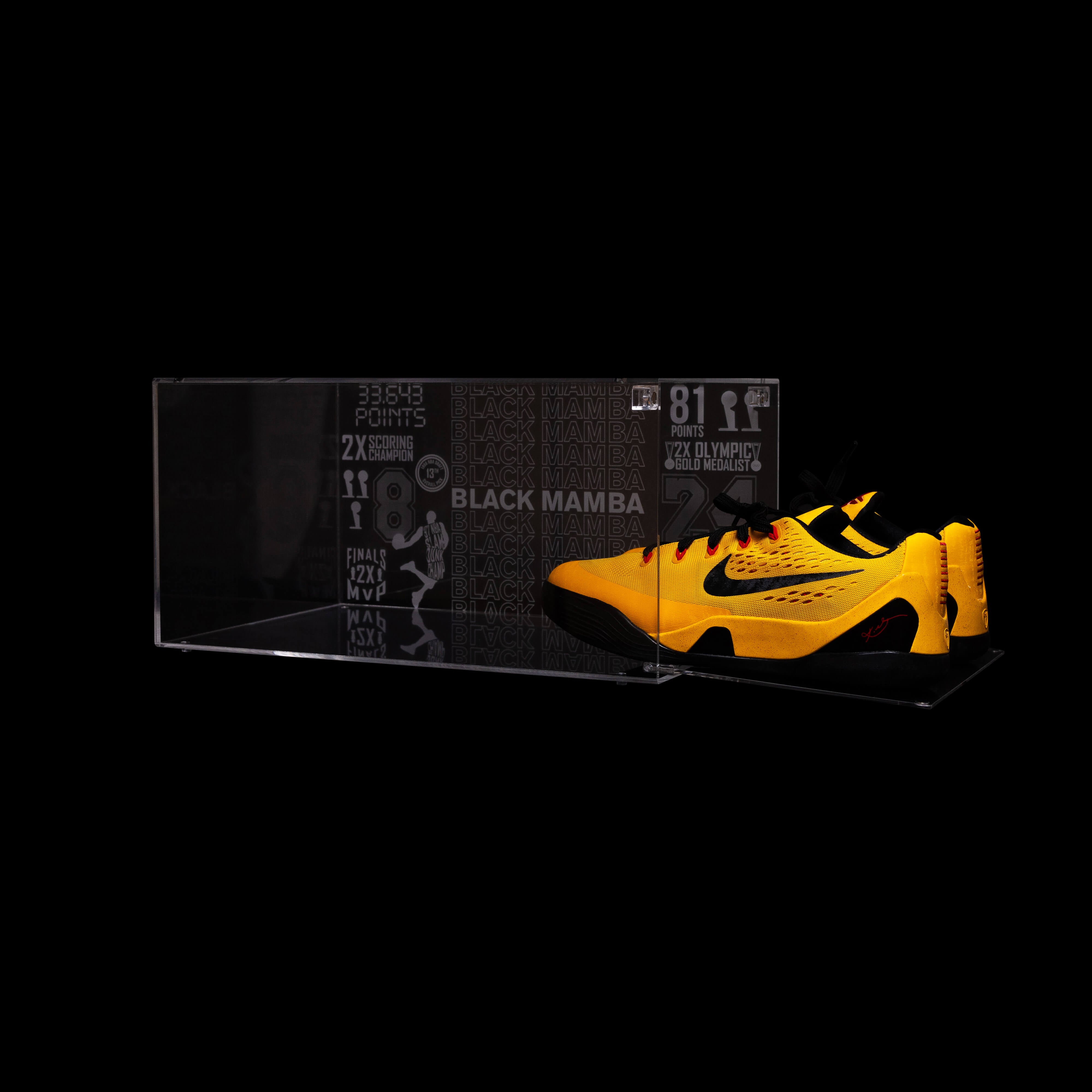 Looksee Designs - Kobe Bryant - Mamba Day 2023 - Premium Acrylic Display Cases - Shoe Organizer - Modern Decor
