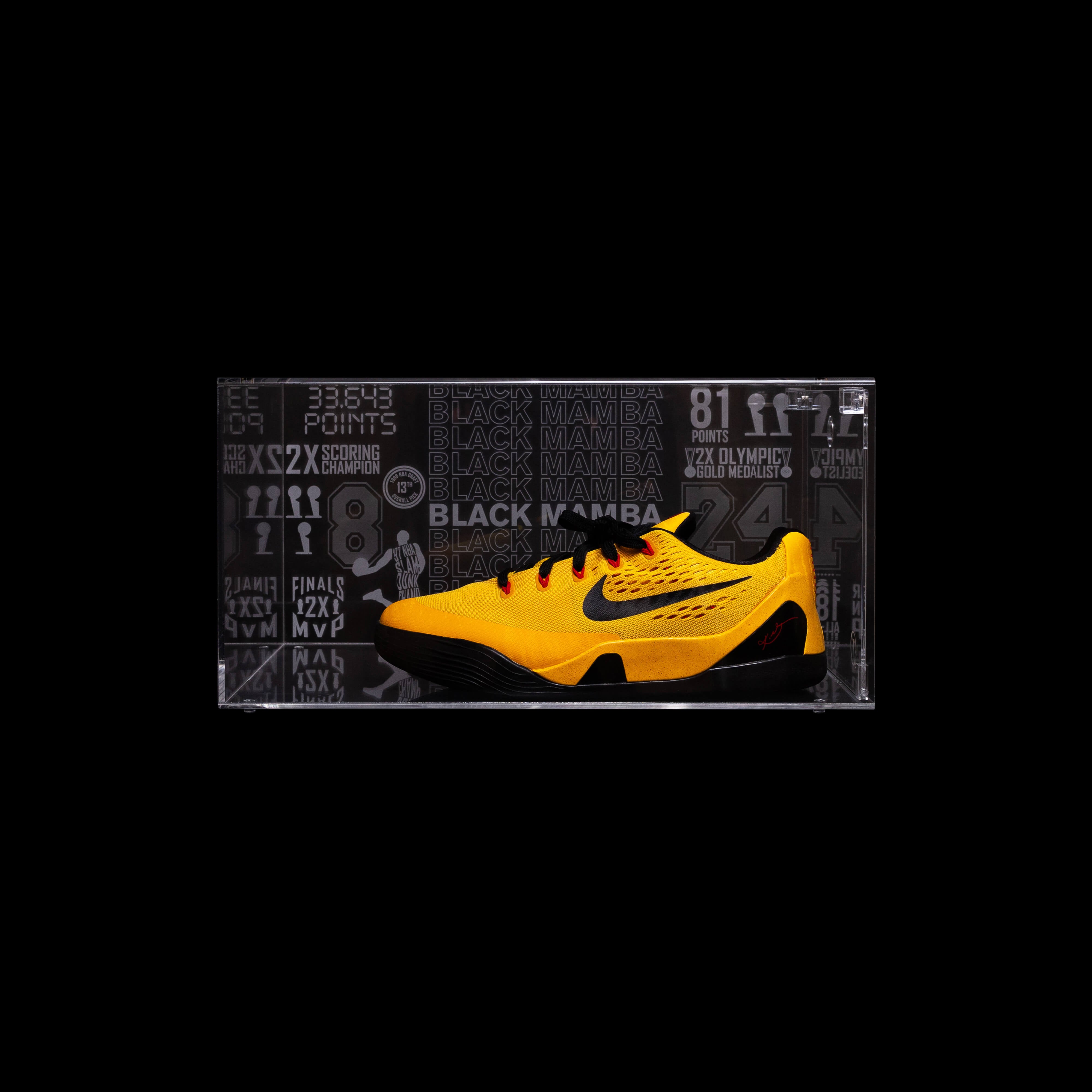 Looksee Designs - Kobe Bryant - Mamba Day 2023 - Premium Acrylic Display Cases - Shoe Organizer - Modern Decor