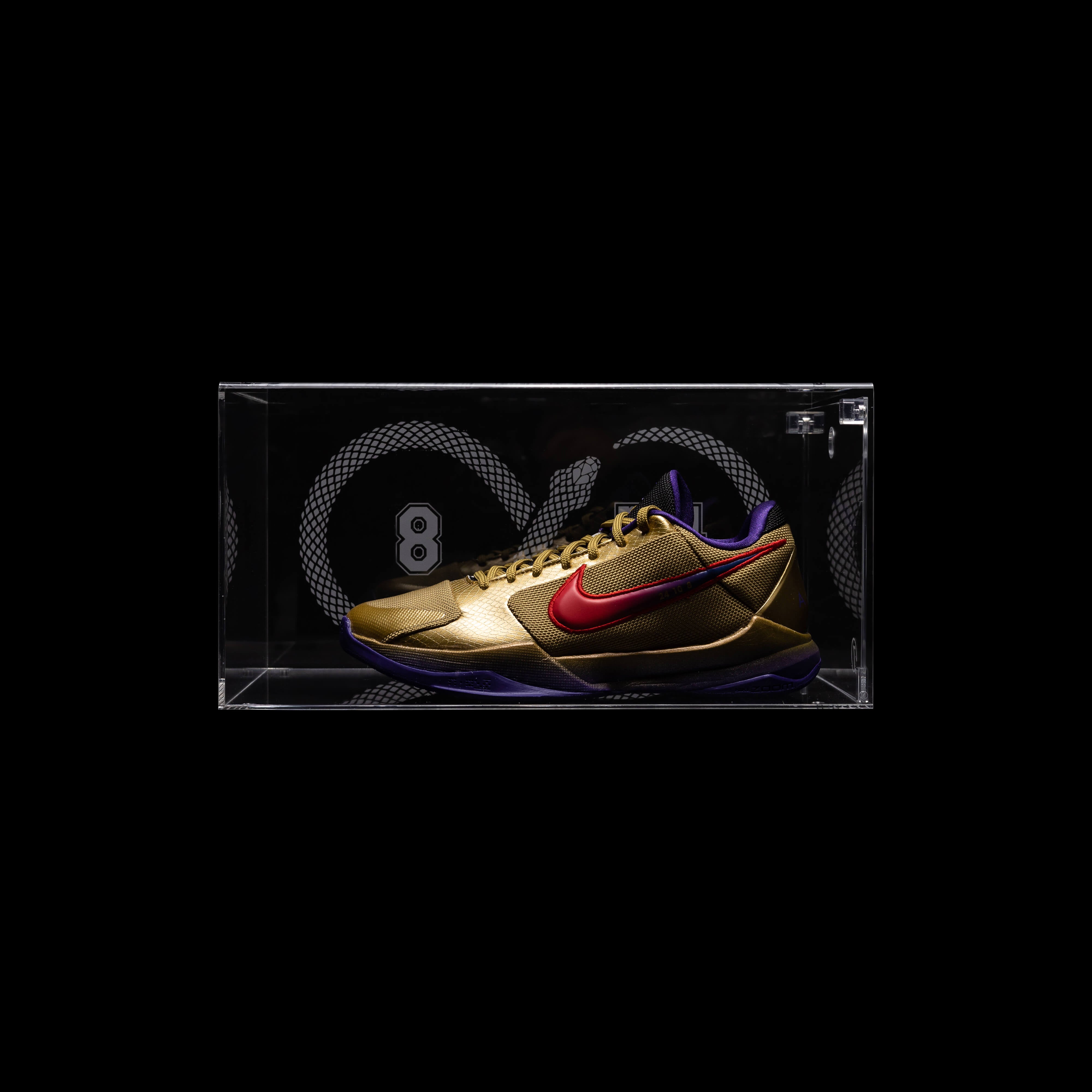 Looksee Designs - Kobe Bryant - Mambacita - Sweet 16 - Acrylic Sneaker Display - Shoe Wall - Clear Shoe Boxes - Black Mamba - Kobe