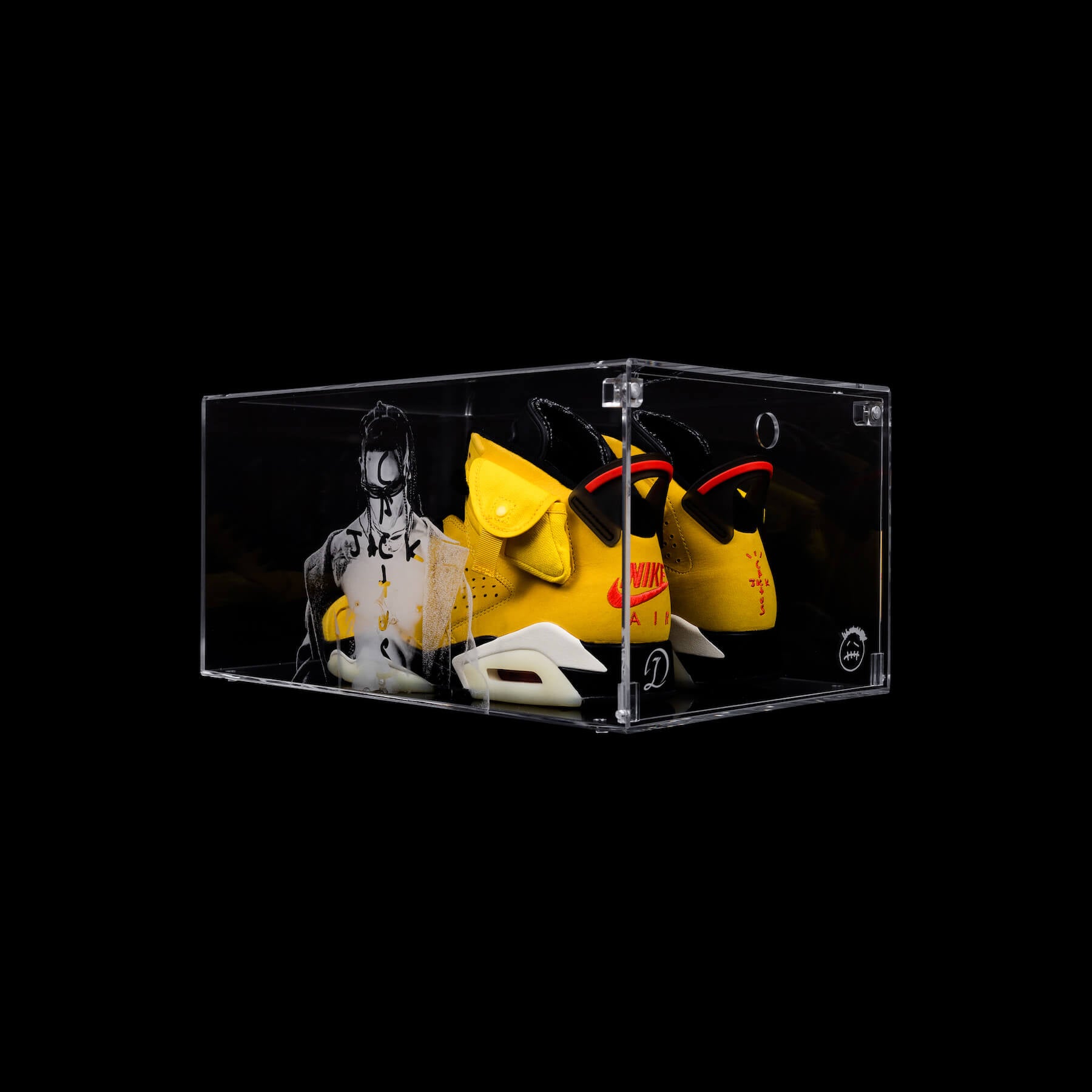 Looksee Designs - Travis Scott - Nike x Cactus Jack - Acrylic Sneaker Display - Shoe Wall - Clear Shoe Boxes - sneakerthrone